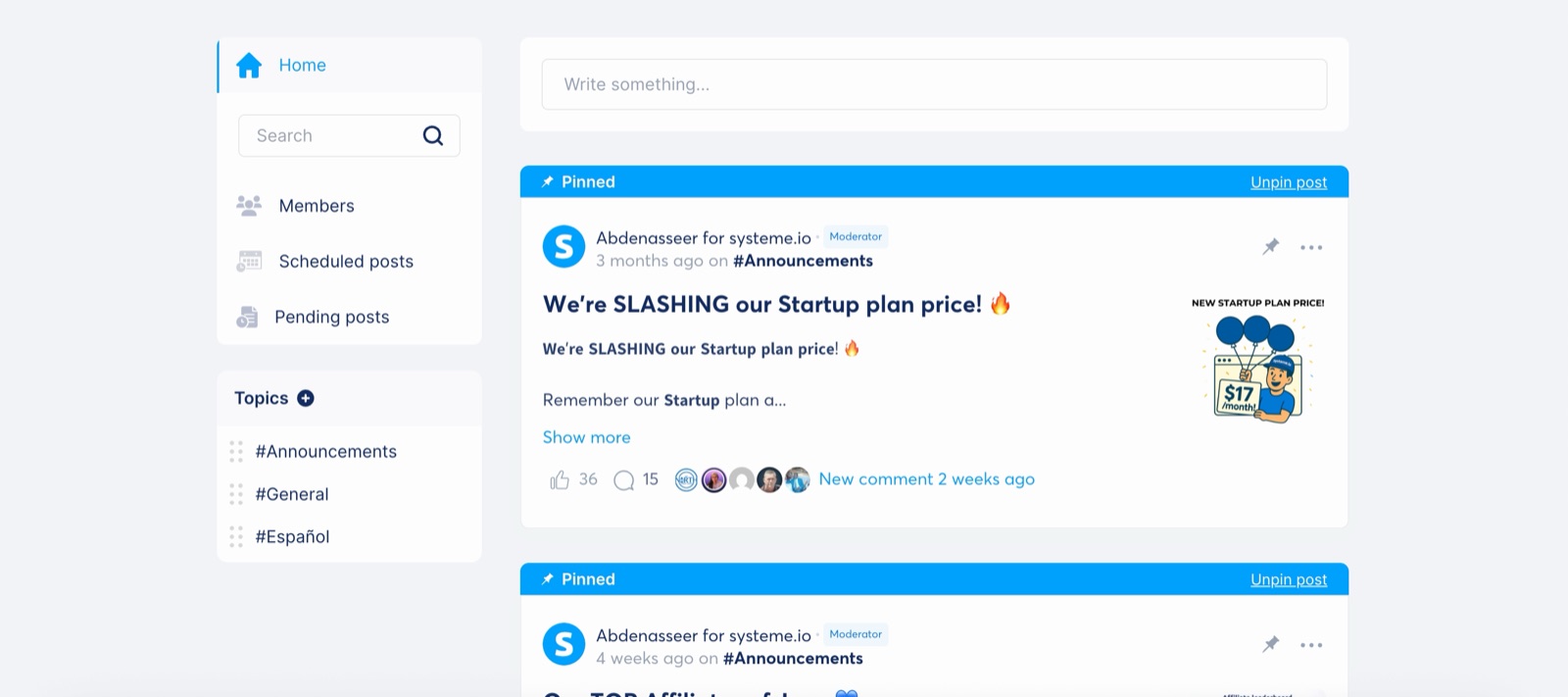 Systeme.io: Communities and courses live in the same account as the funnels.